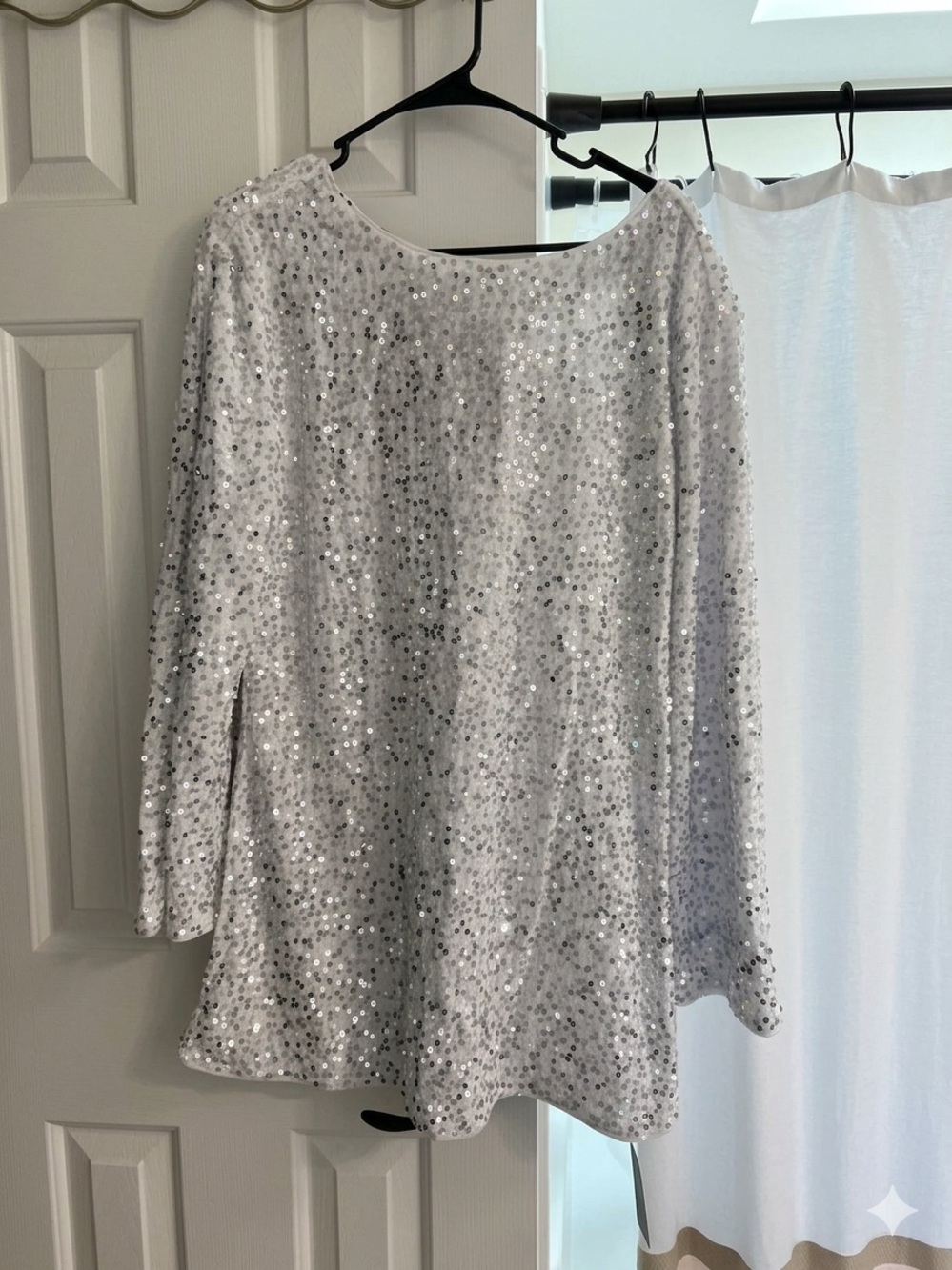 Cupshe White Sequin-Embellished minidress